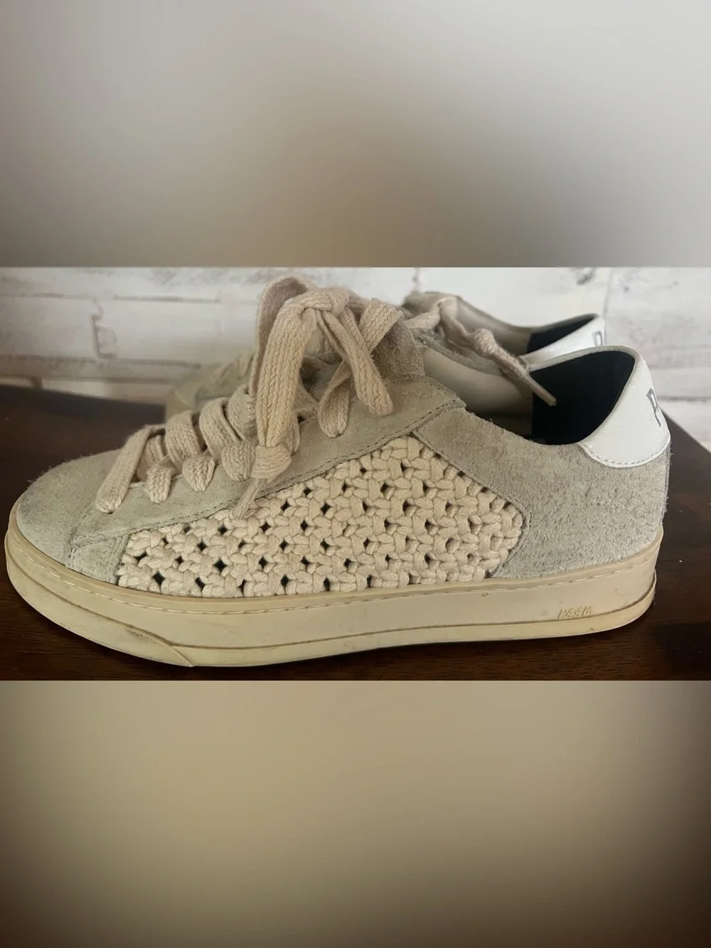P448 Jack Macrame/Ecru Sneakers Size 36. - Picture 4 of 10